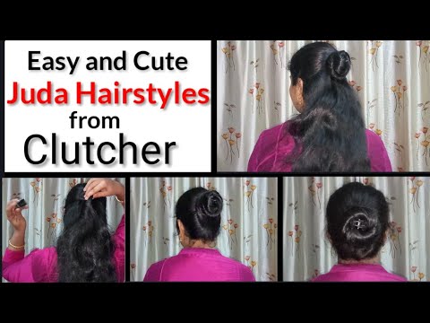 3 easy and cute hairstyles with using clutcher || hair style girl || hairstyles  for girls || juda | Mera Virsa