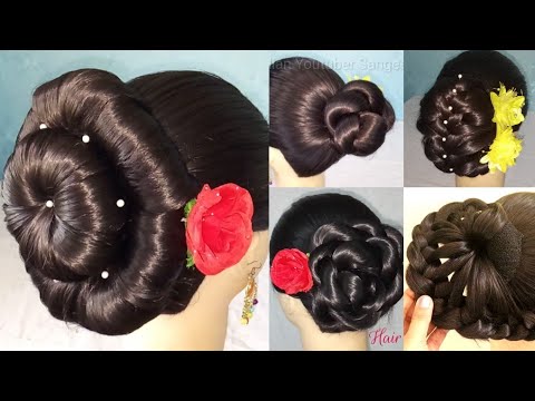 5 Most beautiful juda hairstyle for wedding and party || Easy hairstyles ||  Bun hairstyle with  | Mera Virsa