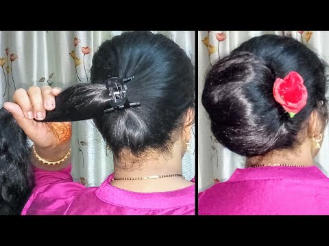 Big French Bun Hairstyle New Trick with Clutcher | French Roll, French  Twist Hairstyle | Hairstyles | Mera Virsa