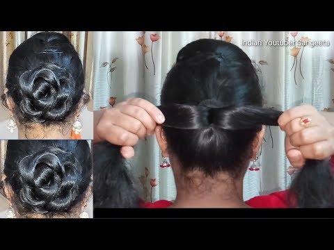 Easy and cute bun hairstyle for wedding/party || Hairstyles for girls || hair  style girl  | Mera Virsa